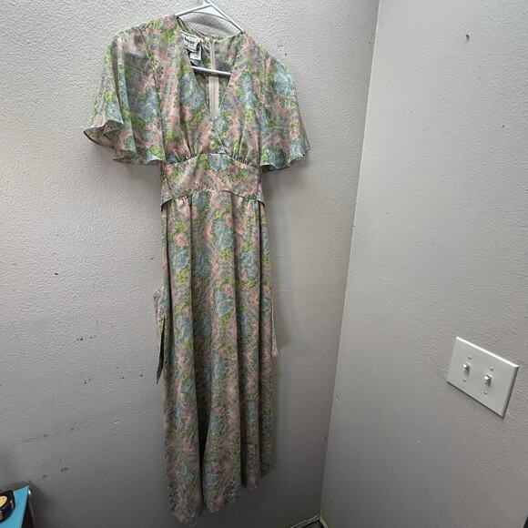Vtg 1970s Young Innocent Arpeja Peasant Dress Floral Boho Hippie Cottagecore 9